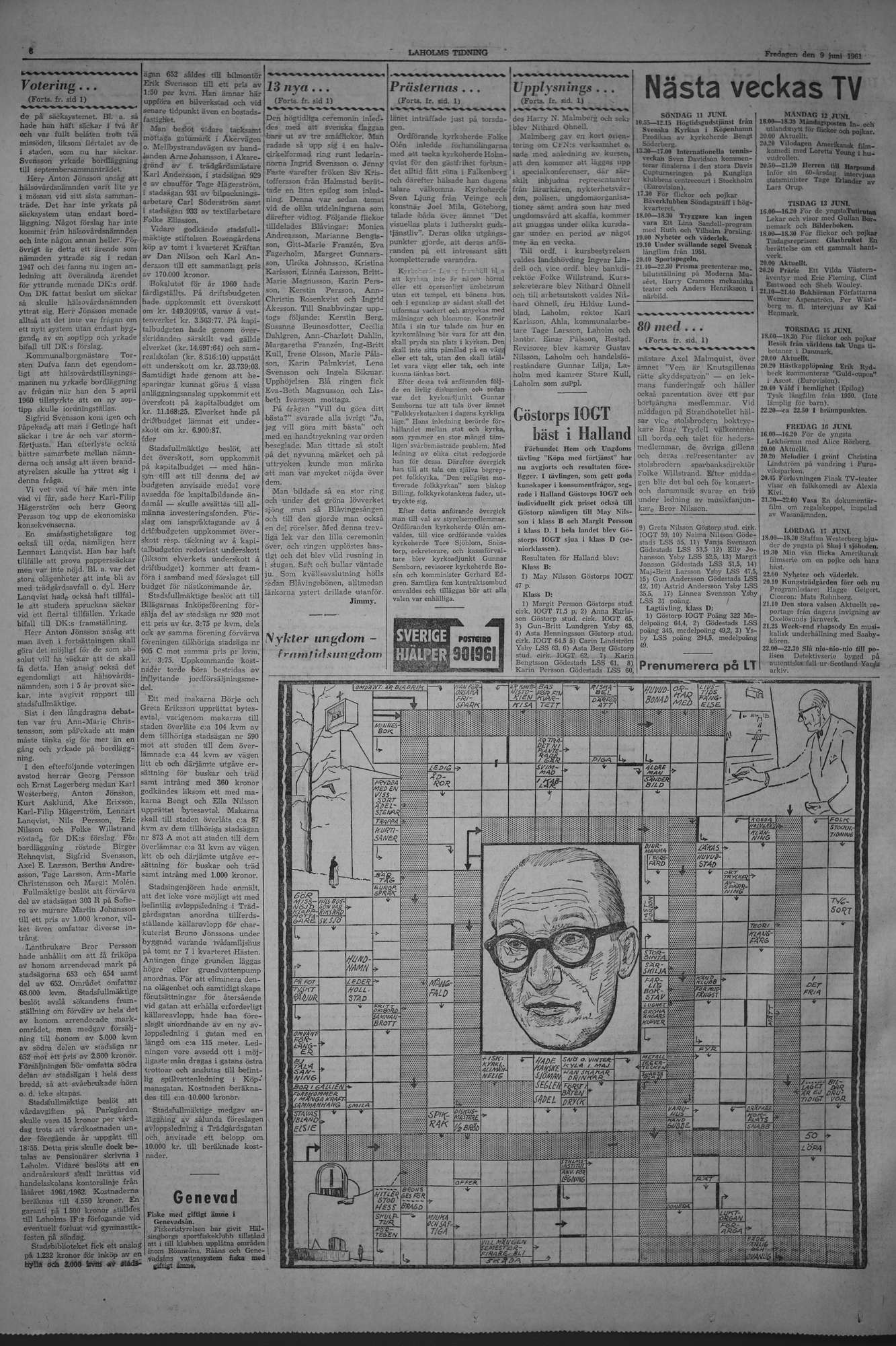 Laholms Tidning Fredag 9 juni 1961, sida 6
