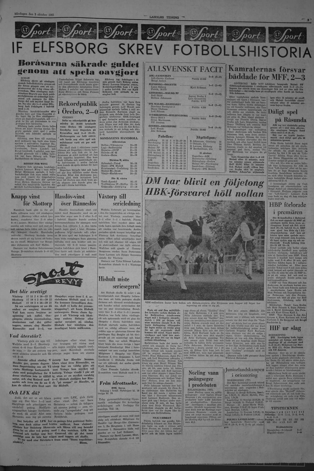 Laholms Tidning Måndag 9 oktober 1961, sida 5
