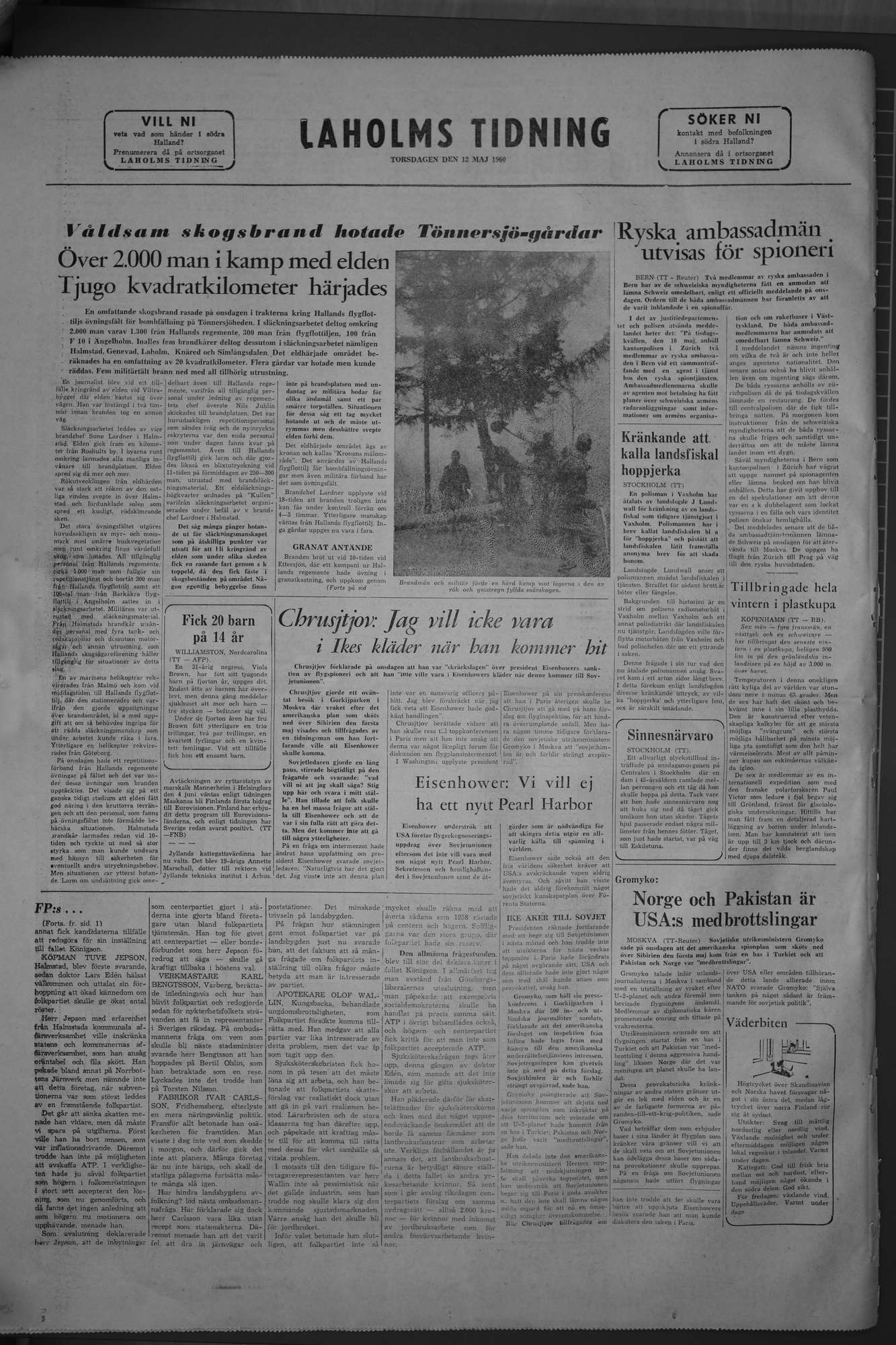 Laholms Tidning Måndag 12 maj 1958, sida 8