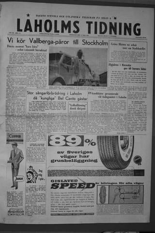 Förstasidan, Lördag 14 maj 1960