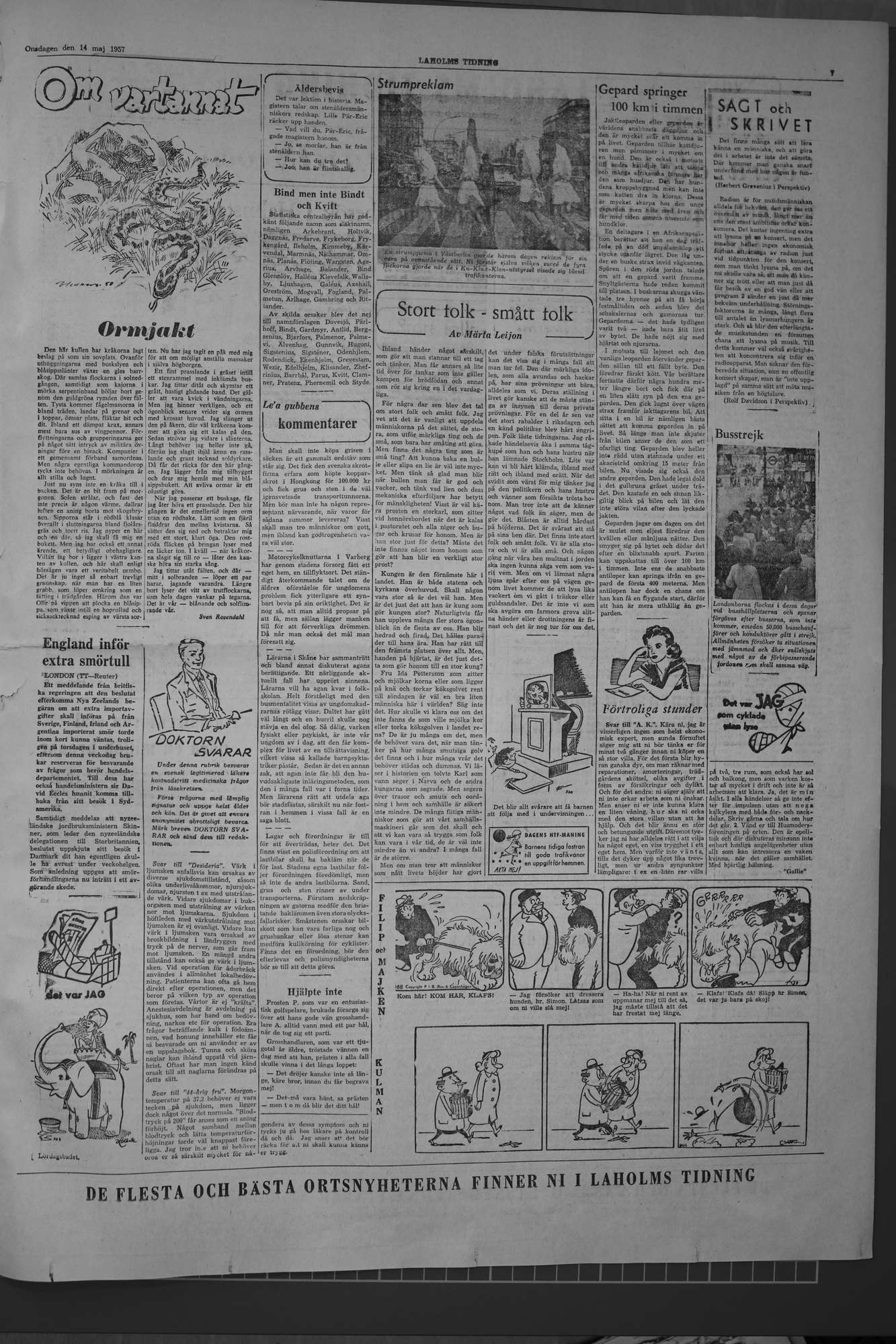 Laholms Tidning Lördag 14 maj 1960, sida 7