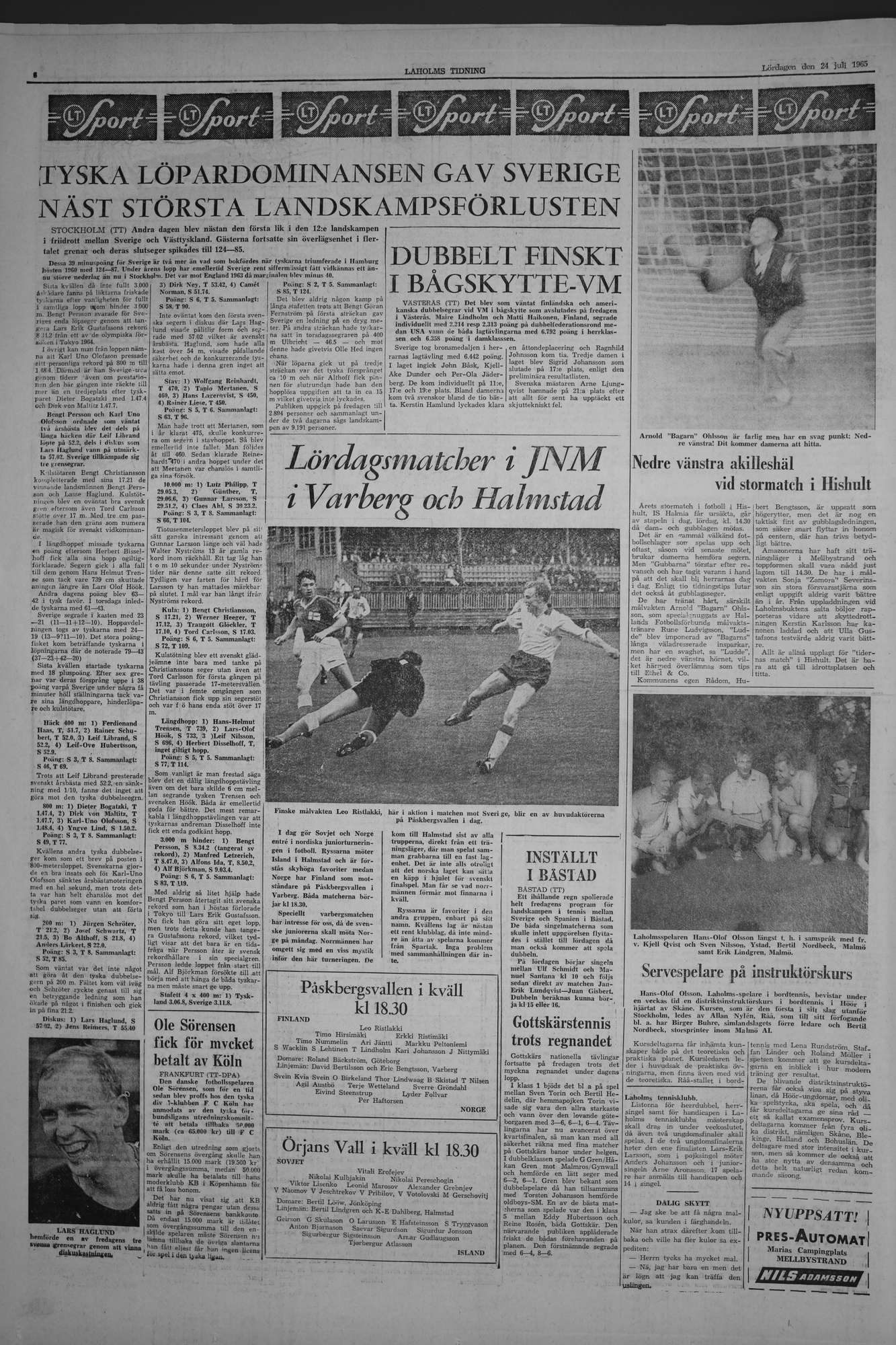 Laholms Tidning Lördag 24 juli 1965, sida 6