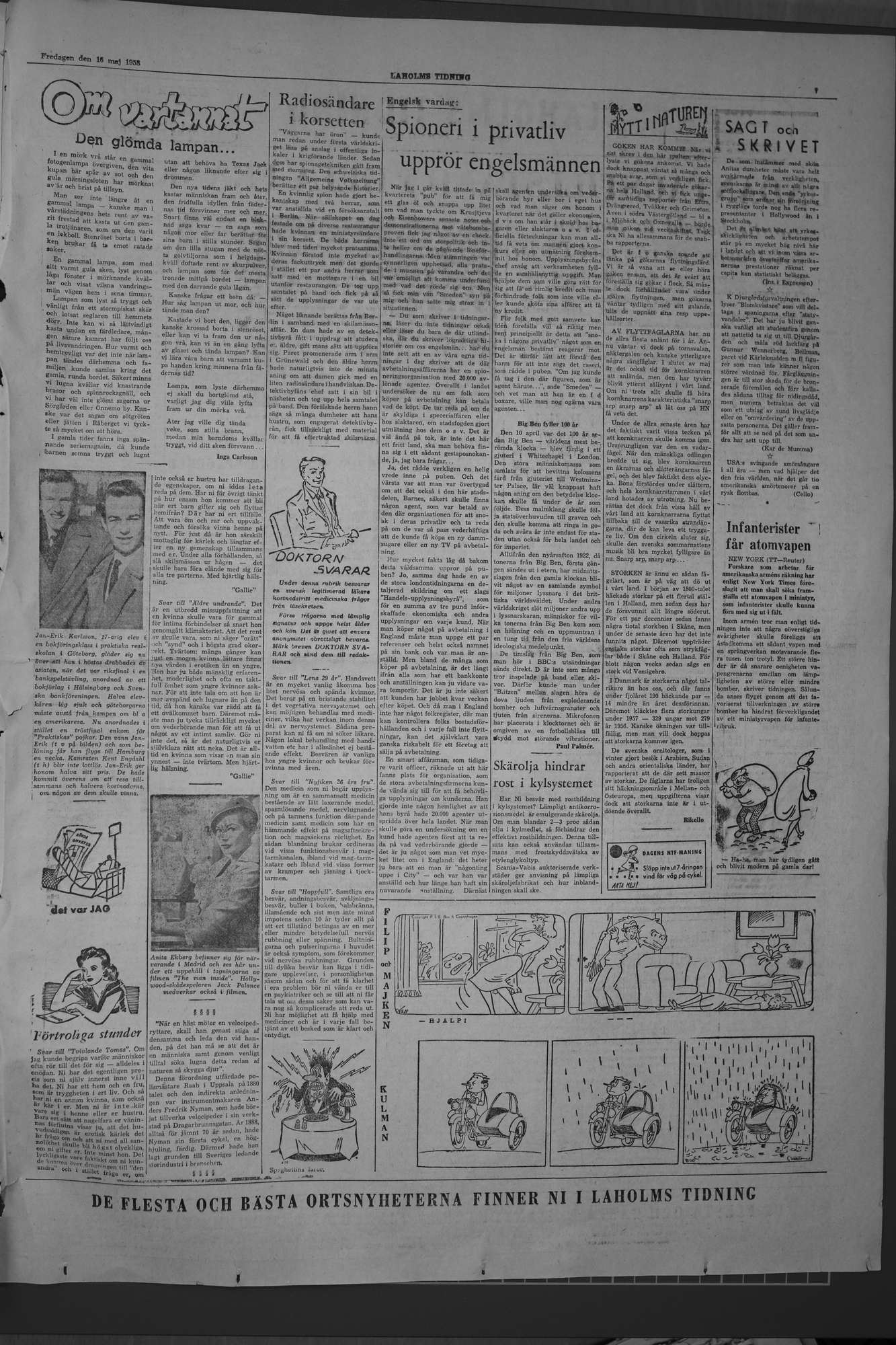 Laholms Tidning Måndag 16 maj 1960, sida 7