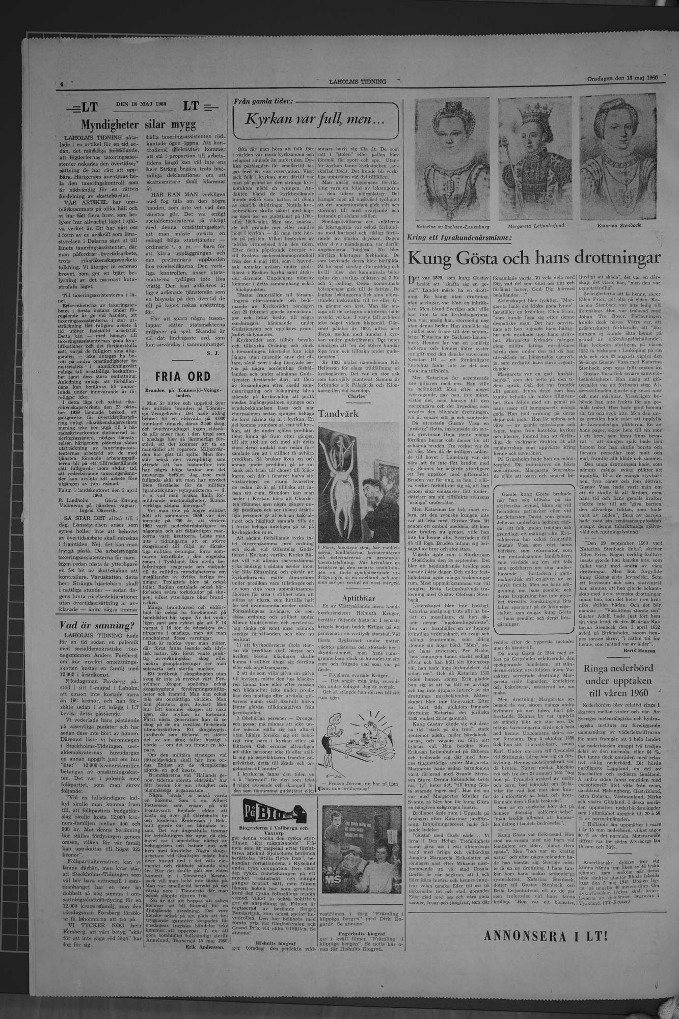 Laholms Tidning Onsdag 18 maj 1960, sida 4