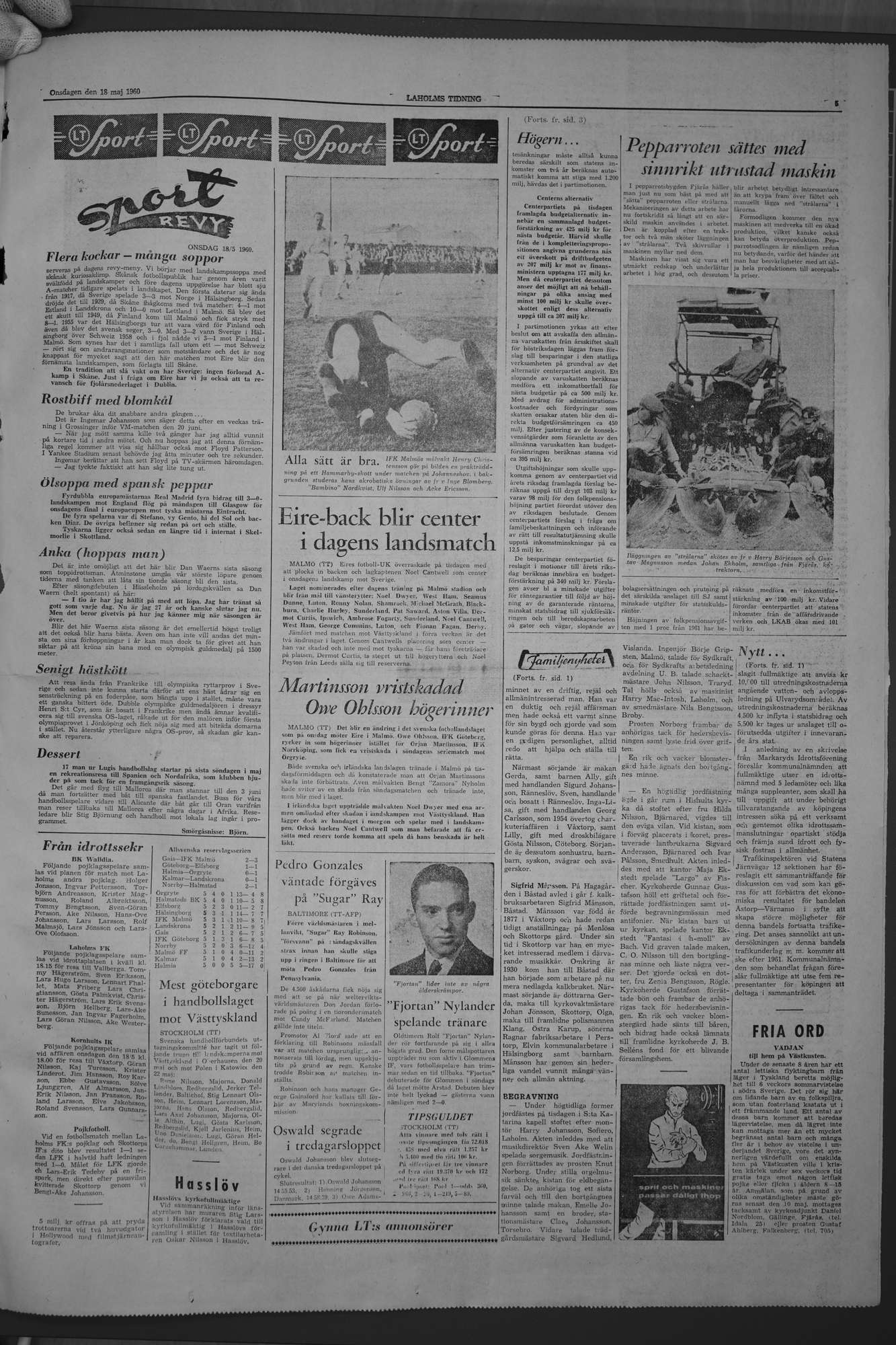 Laholms Tidning Onsdag 18 maj 1960, sida 5