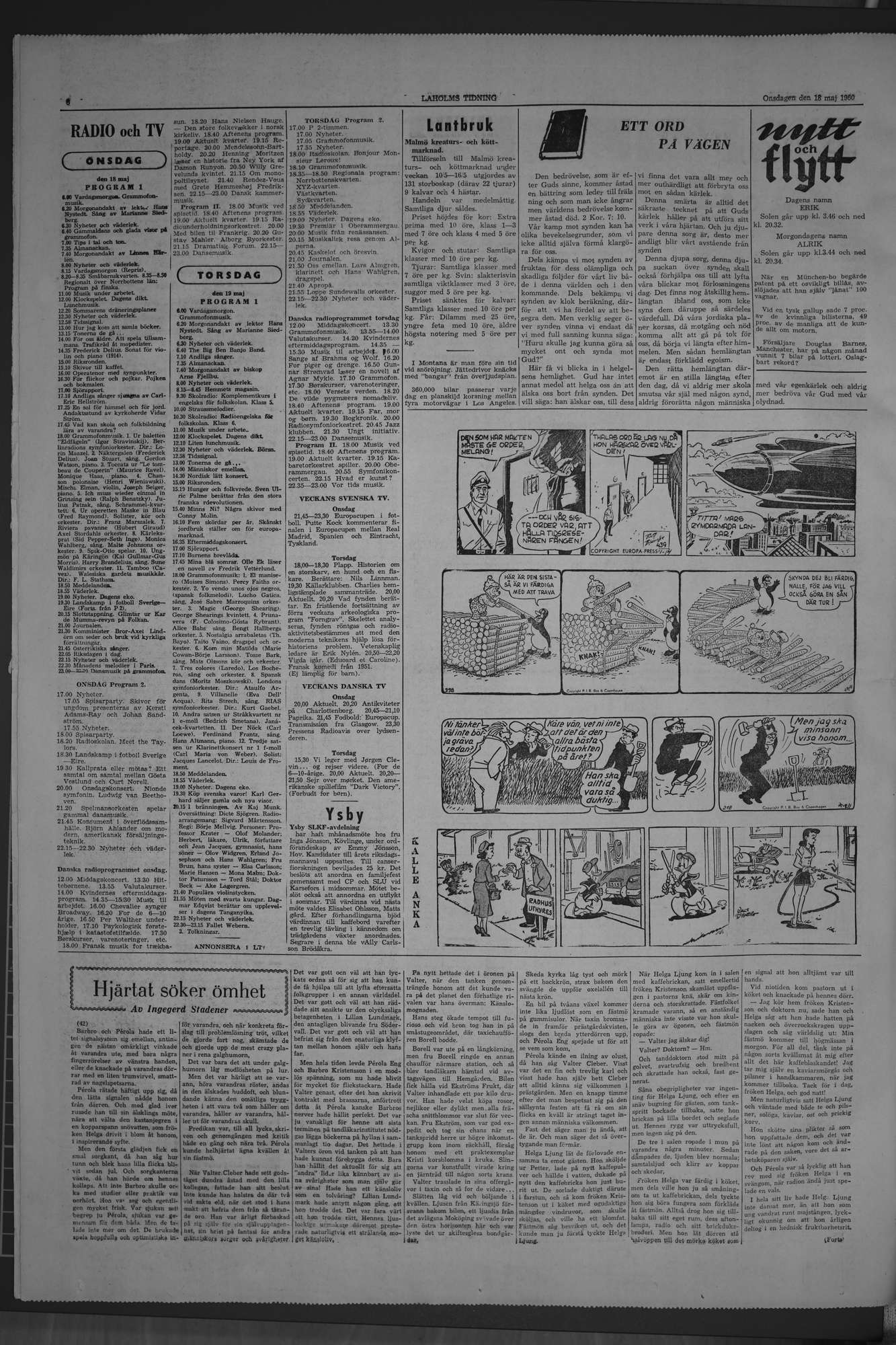 Laholms Tidning Onsdag 18 maj 1960, sida 6