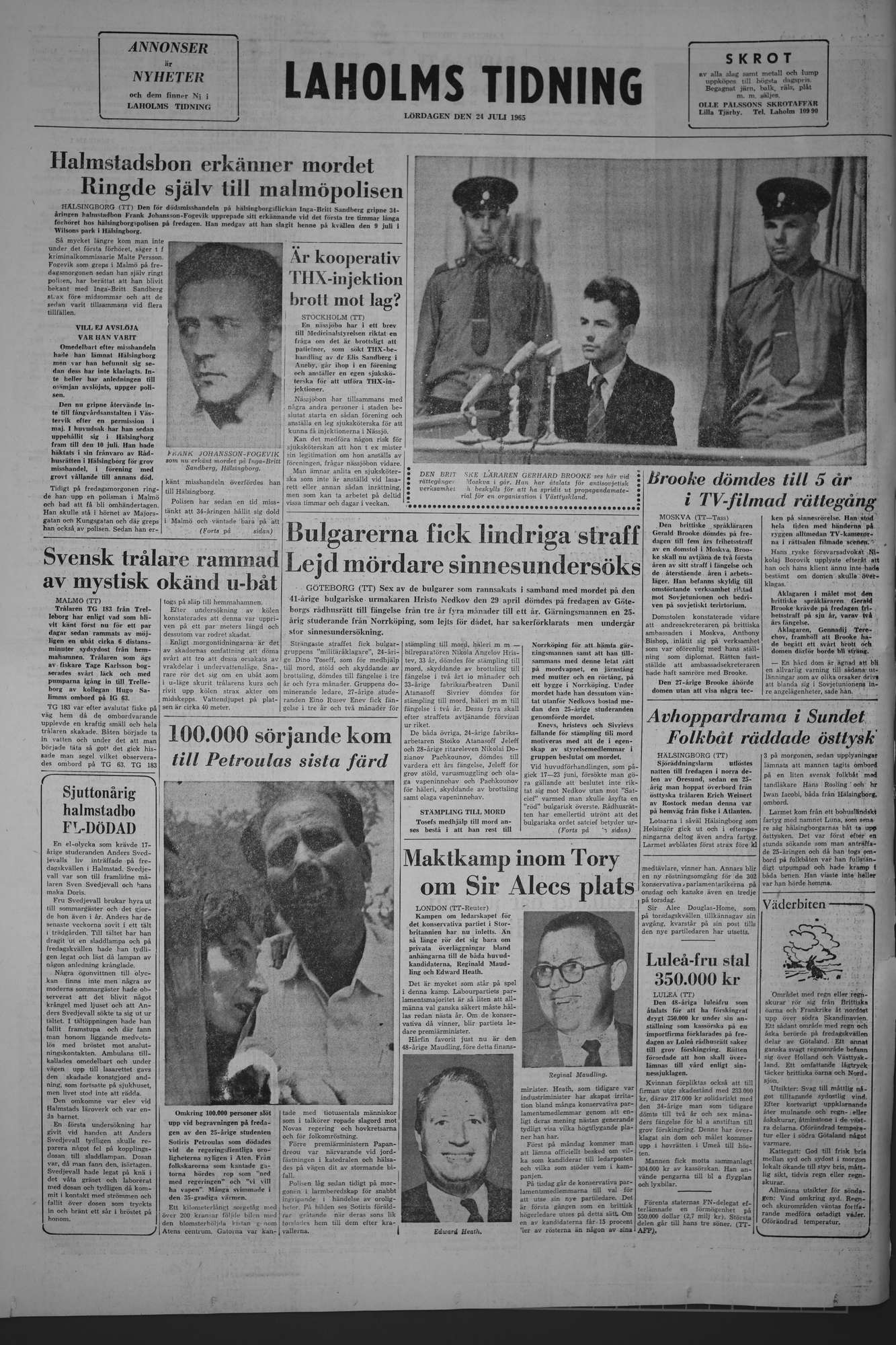 Laholms Tidning Lördag 24 juli 1965, sida 8