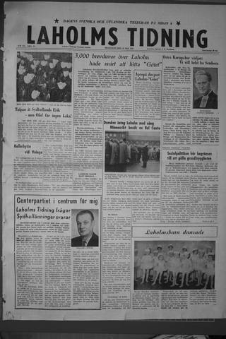 Förstasidan, Torsdag 19 maj 1960