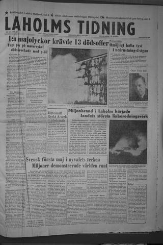 Förstasidan, Fredag 2 maj 1958