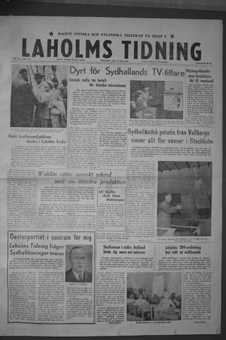 Förstasidan, Fredag 20 maj 1960