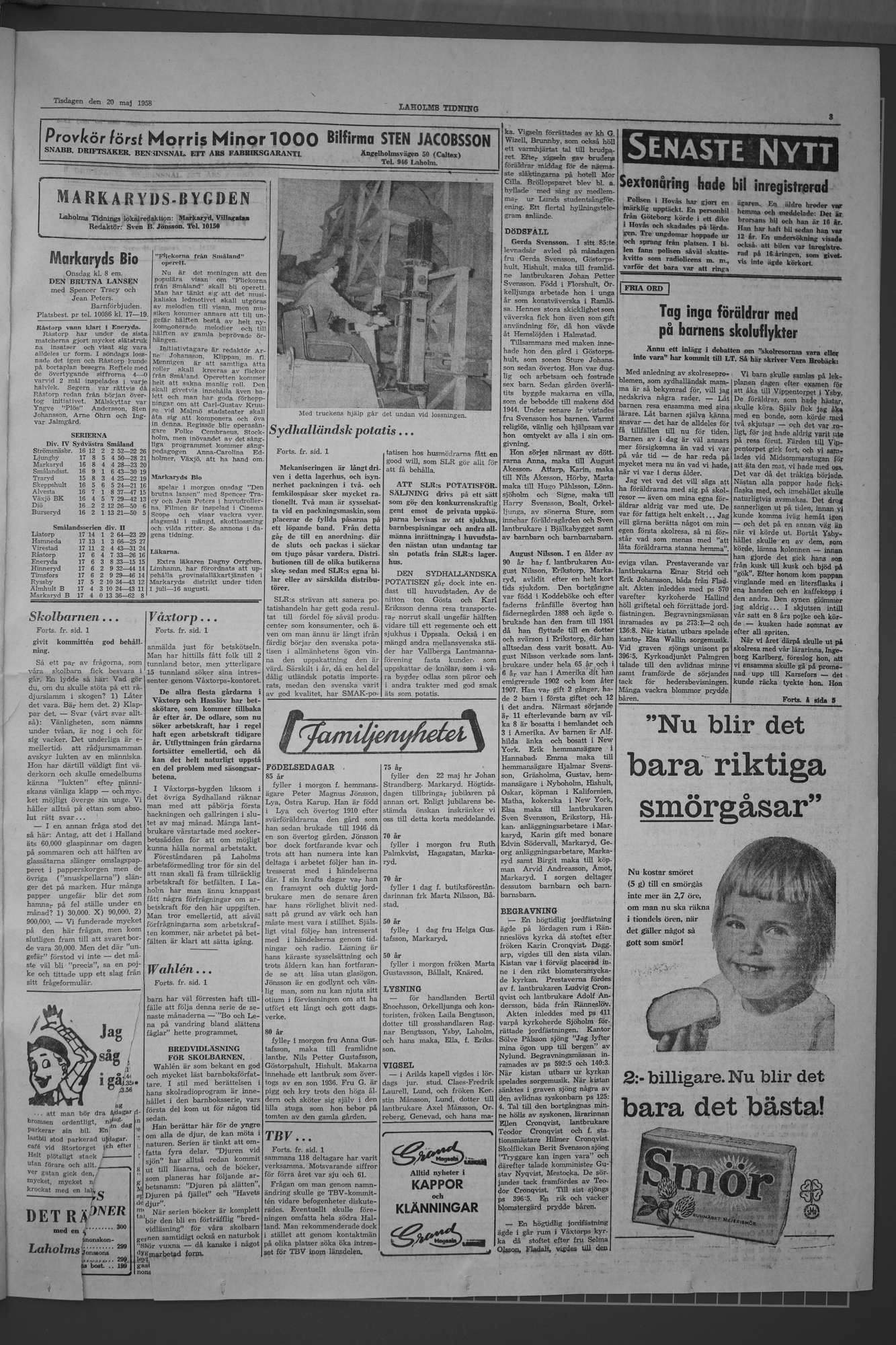 Laholms Tidning Fredag 20 maj 1960, sida 3