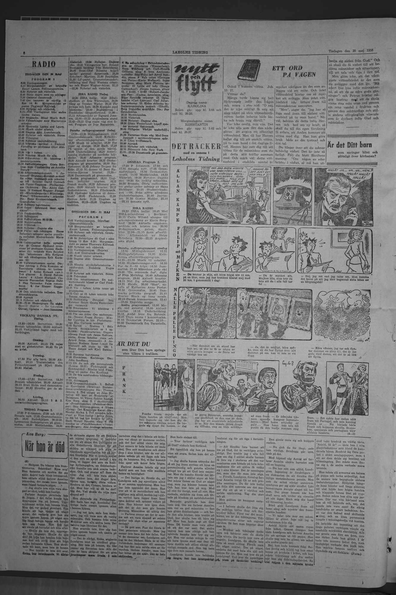 Laholms Tidning Fredag 20 maj 1960, sida 6