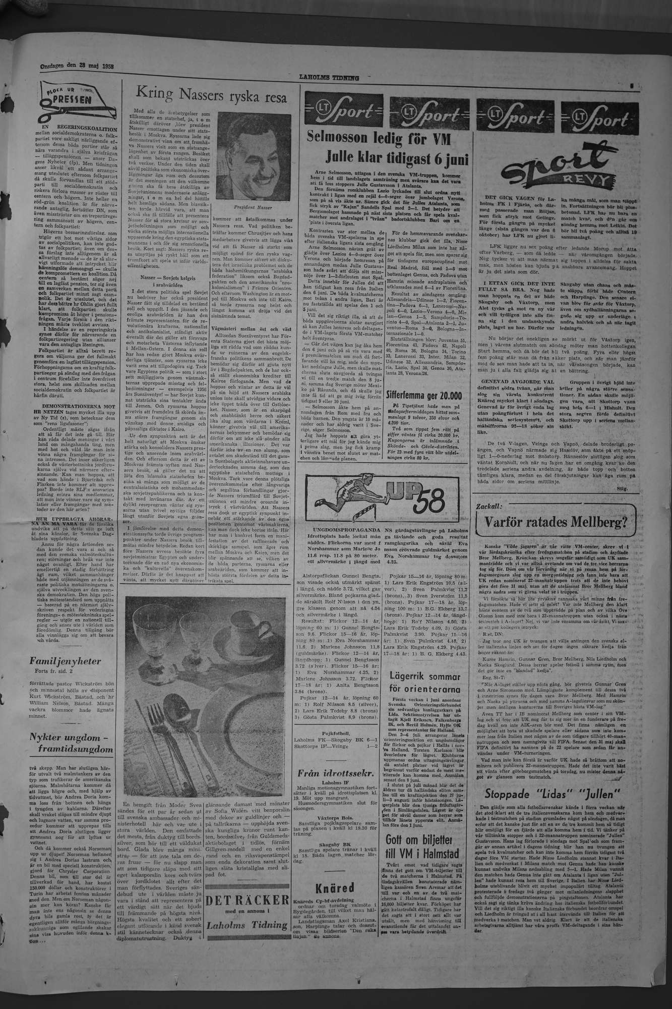 Laholms Tidning Lördag 28 maj 1960, sida 5