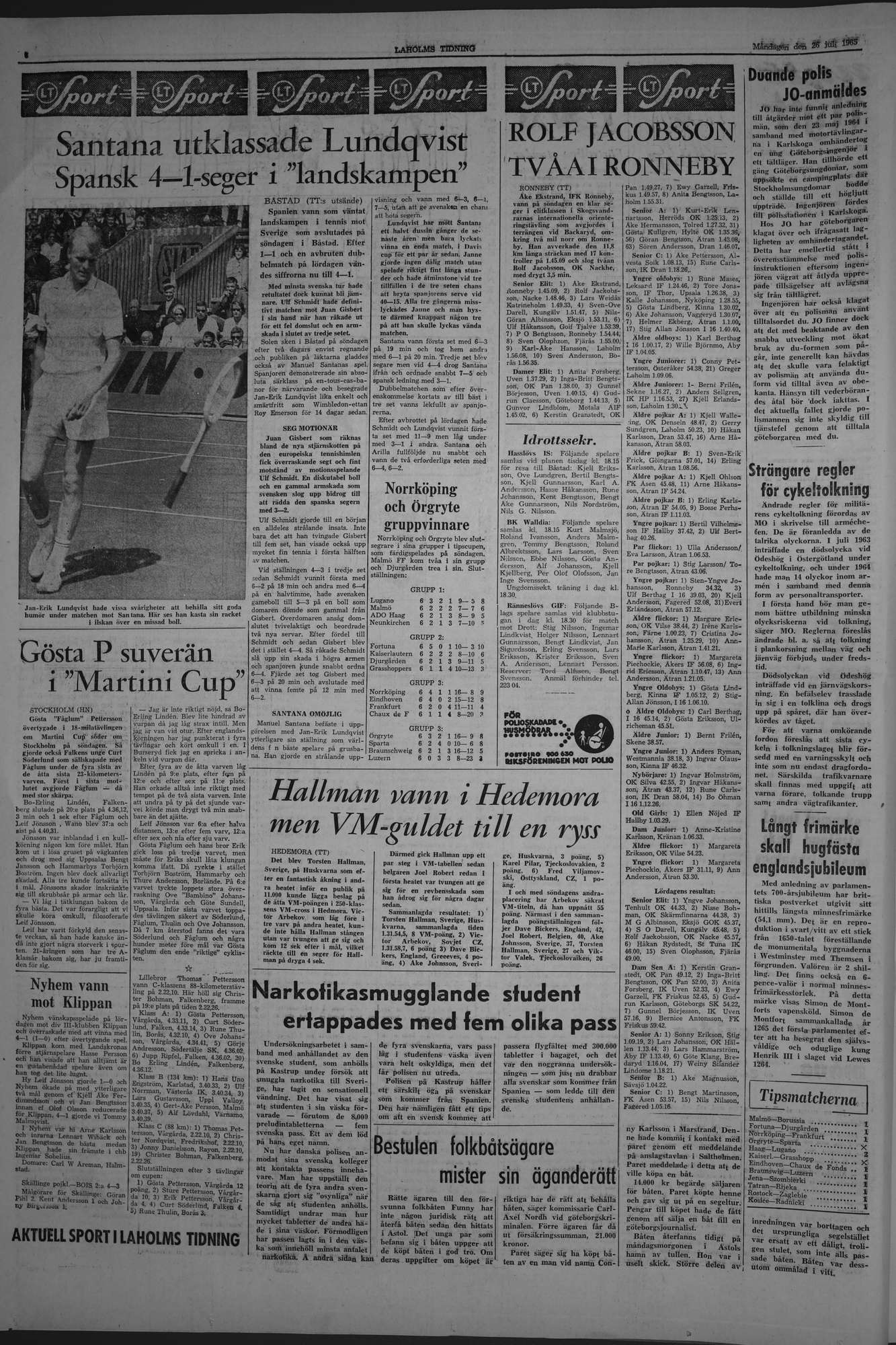 Laholms Tidning Måndag 26 juli 1965, sida 6