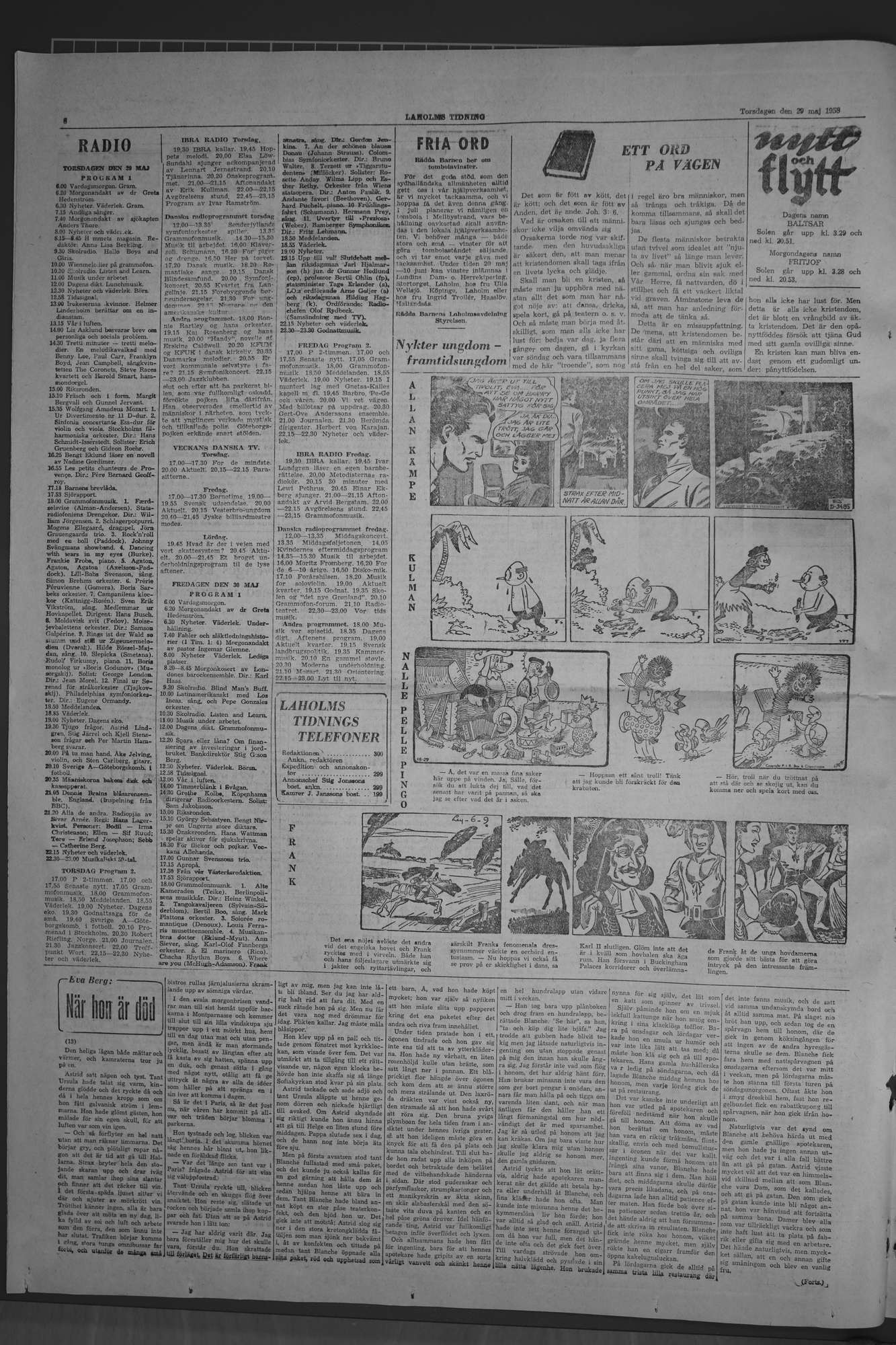 Laholms Tidning Torsdag 29 maj 1958, sida 6