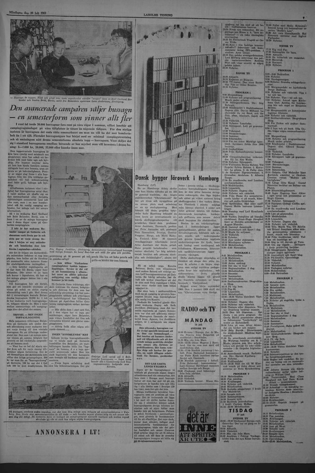 Laholms Tidning Måndag 26 juli 1965, sida 7