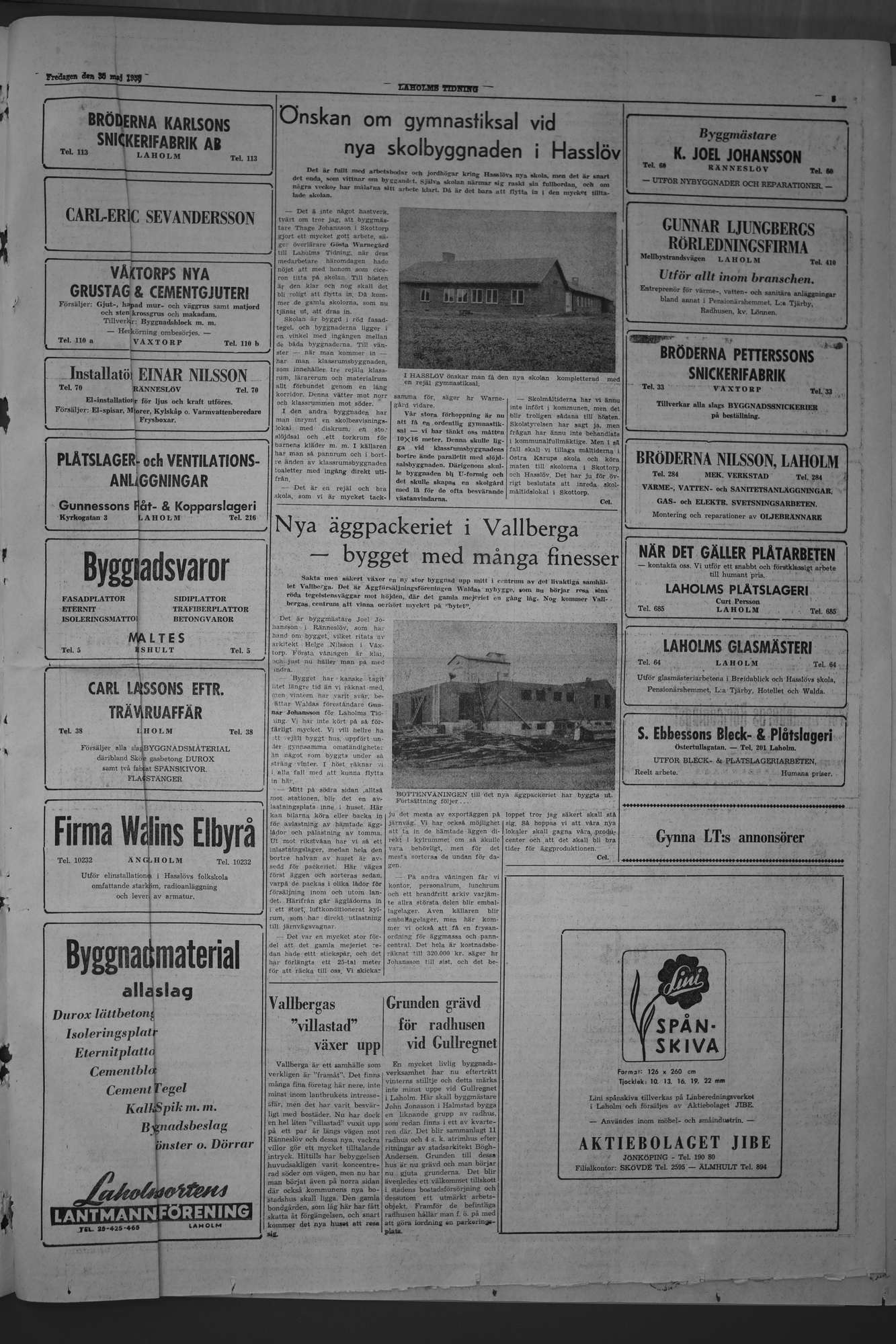 Laholms Tidning Måndag 30 maj 1960, sida 5