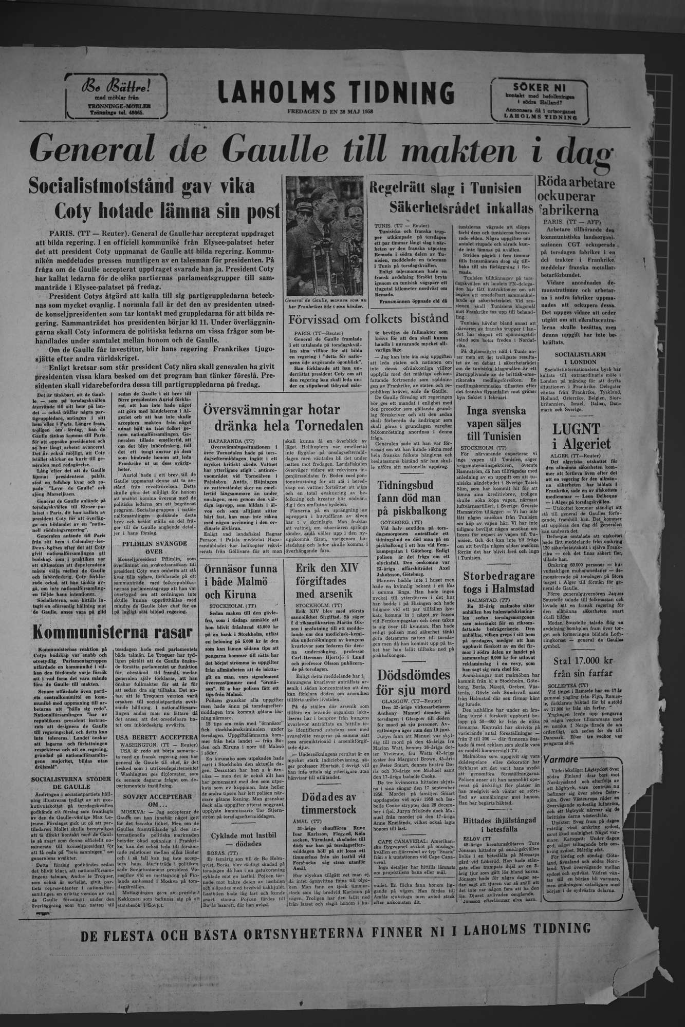 Laholms Tidning Måndag 30 maj 1960, sida 8