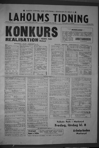 Förstasidan, Torsdag 8 maj 1958