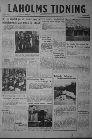 Förstasidan, Fredag 1 juni 1962