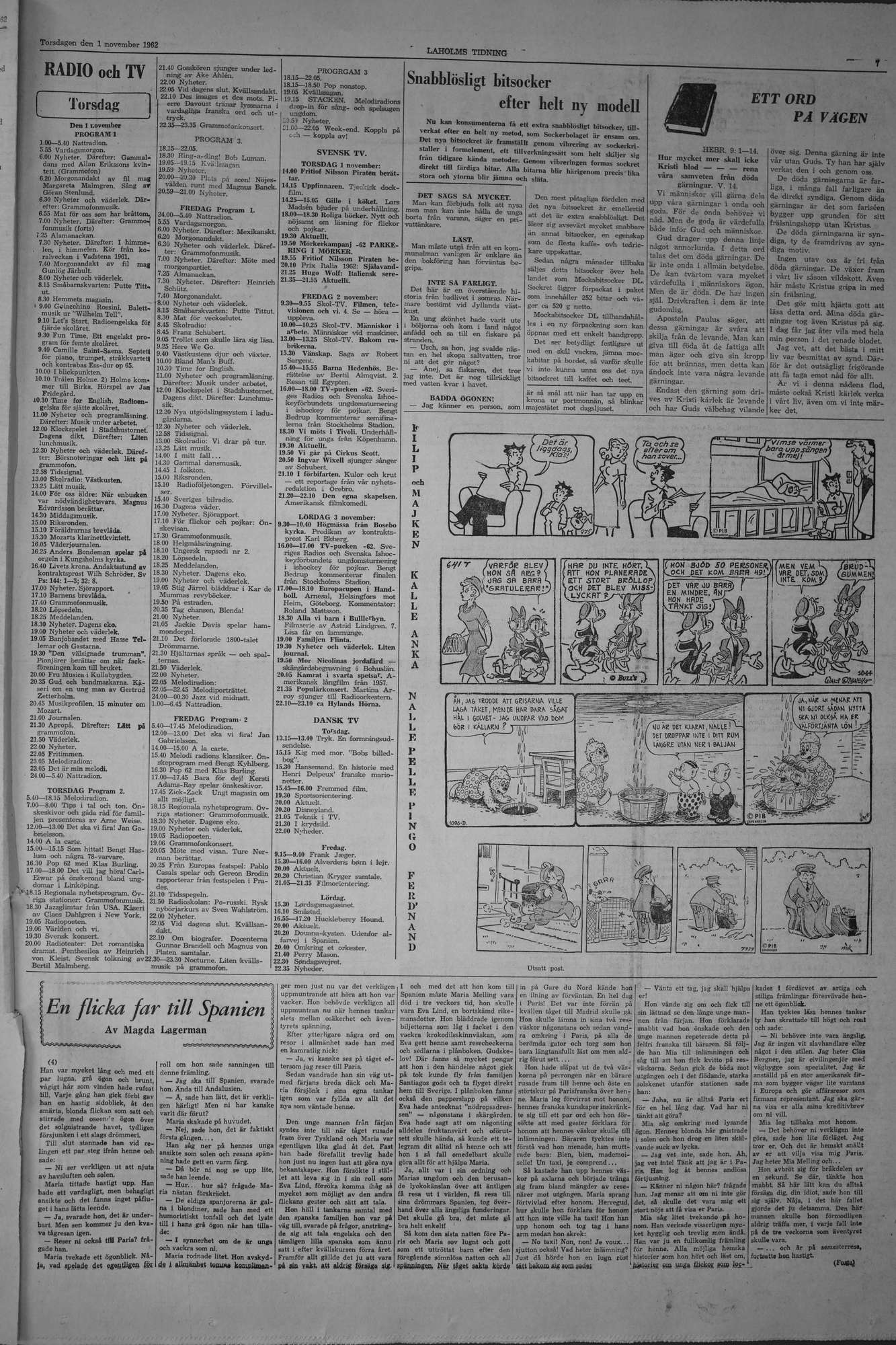 Laholms Tidning Torsdag 1 november 1962, sida 7