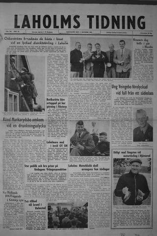 Förstasidan, Måndag 1 oktober 1962
