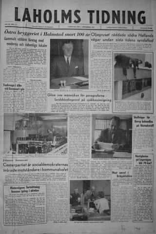 Förstasidan, Lördag 1 september 1962