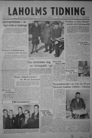Förstasidan, Tisdag 10 april 1962