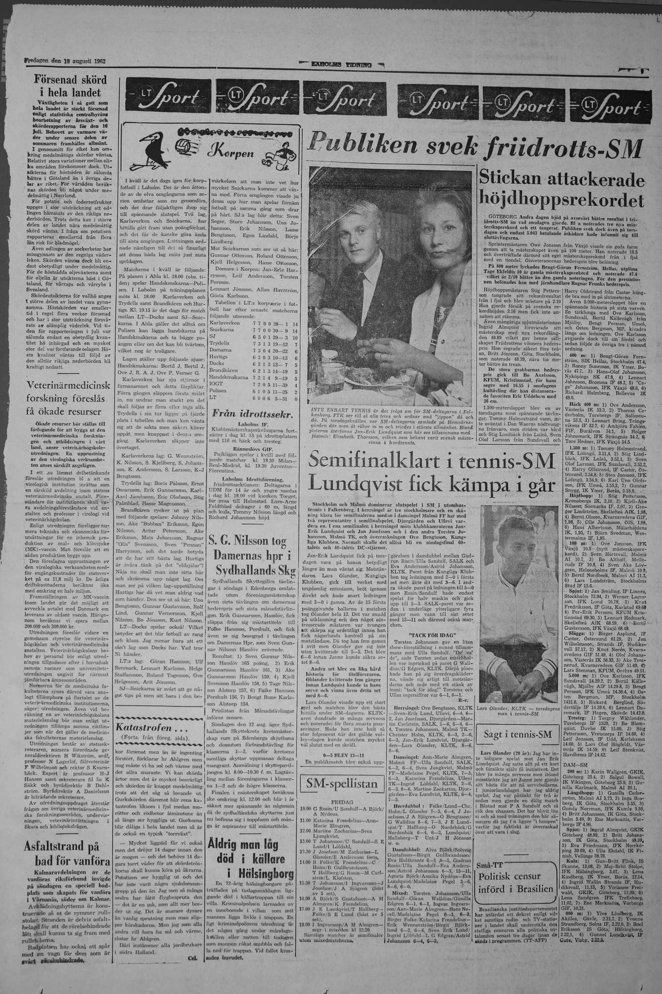 Laholms Tidning Fredag 10 augusti 1962, sida 5