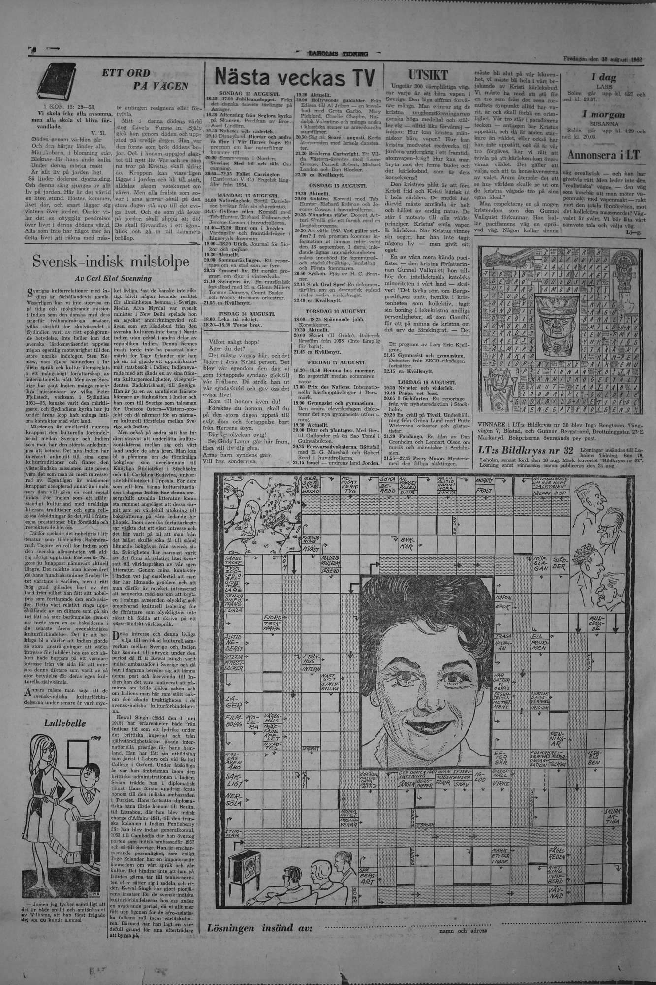 Laholms Tidning Fredag 10 augusti 1962, sida 6