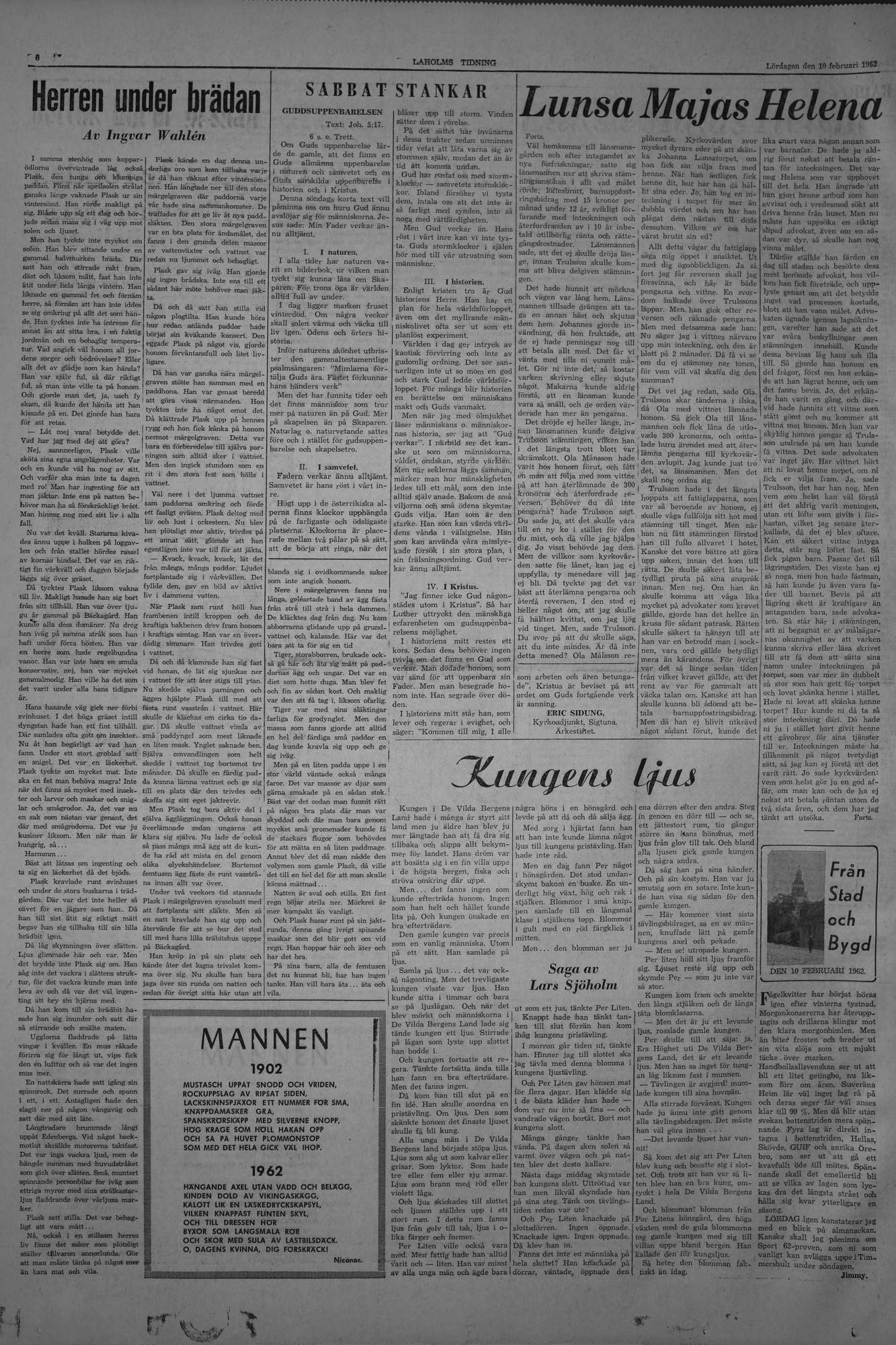 Laholms Tidning Lördag 10 februari 1962, sida 6