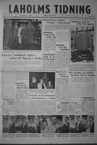 Förstasidan, Tisdag 10 juli 1962