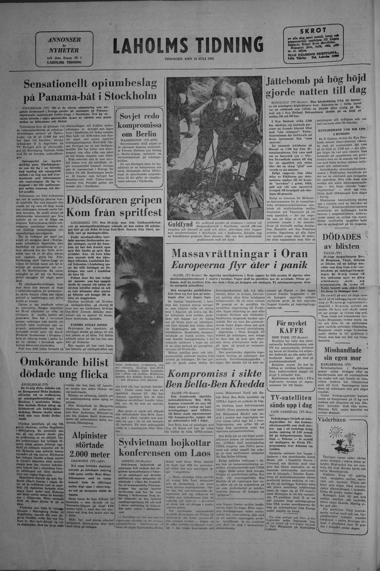 Laholms Tidning Tisdag 10 juli 1962, sida 8