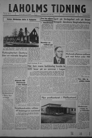 Förstasidan, Torsdag 10 maj 1962