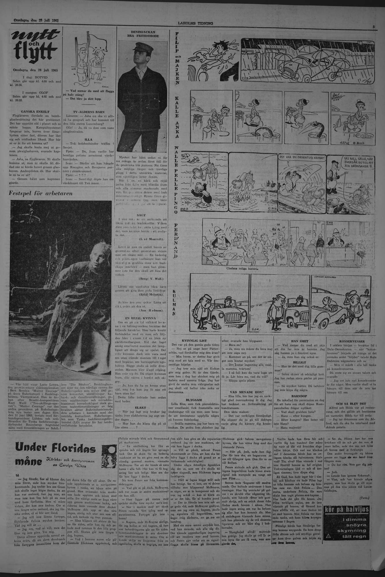 Laholms Tidning Onsdag 28 juli 1965, sida 5