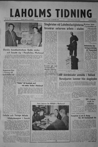 Förstasidan, Onsdag 10 oktober 1962