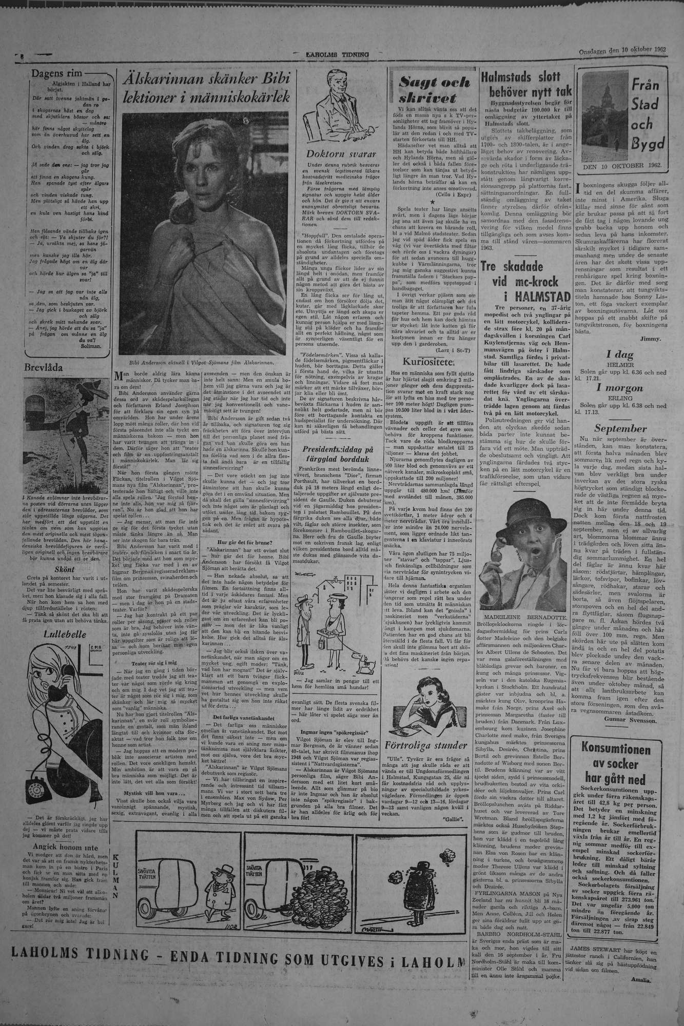 Laholms Tidning Onsdag 10 oktober 1962, sida 6