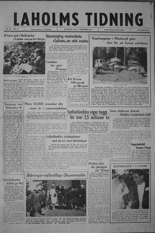 Förstasidan, Måndag 10 september 1962