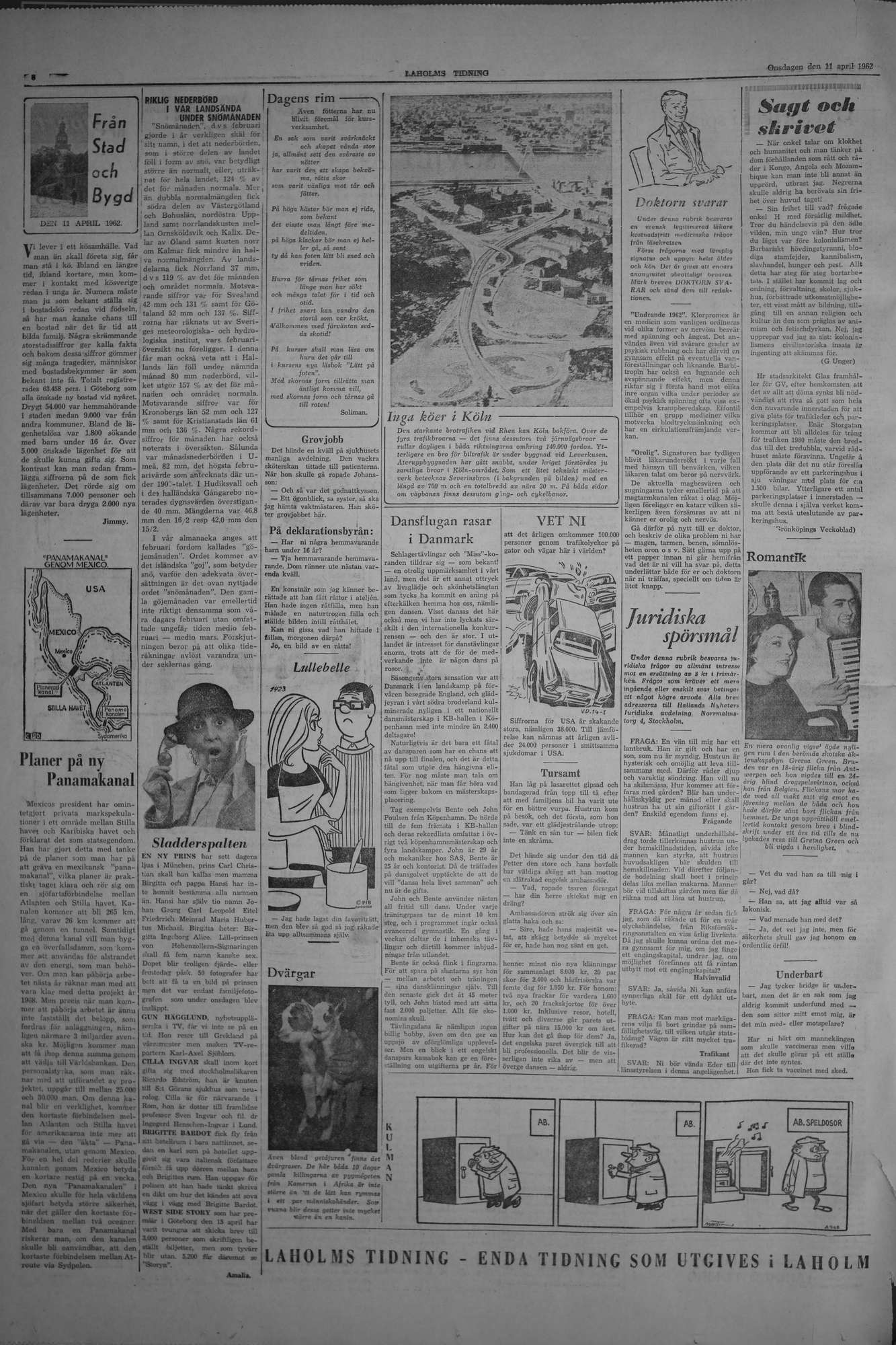 Laholms Tidning Onsdag 11 april 1962, sida 6