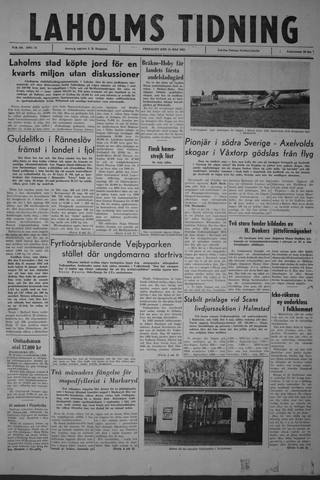 Förstasidan, Fredag 11 maj 1962