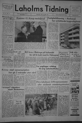 Förstasidan, Tisdag 20 april 1965