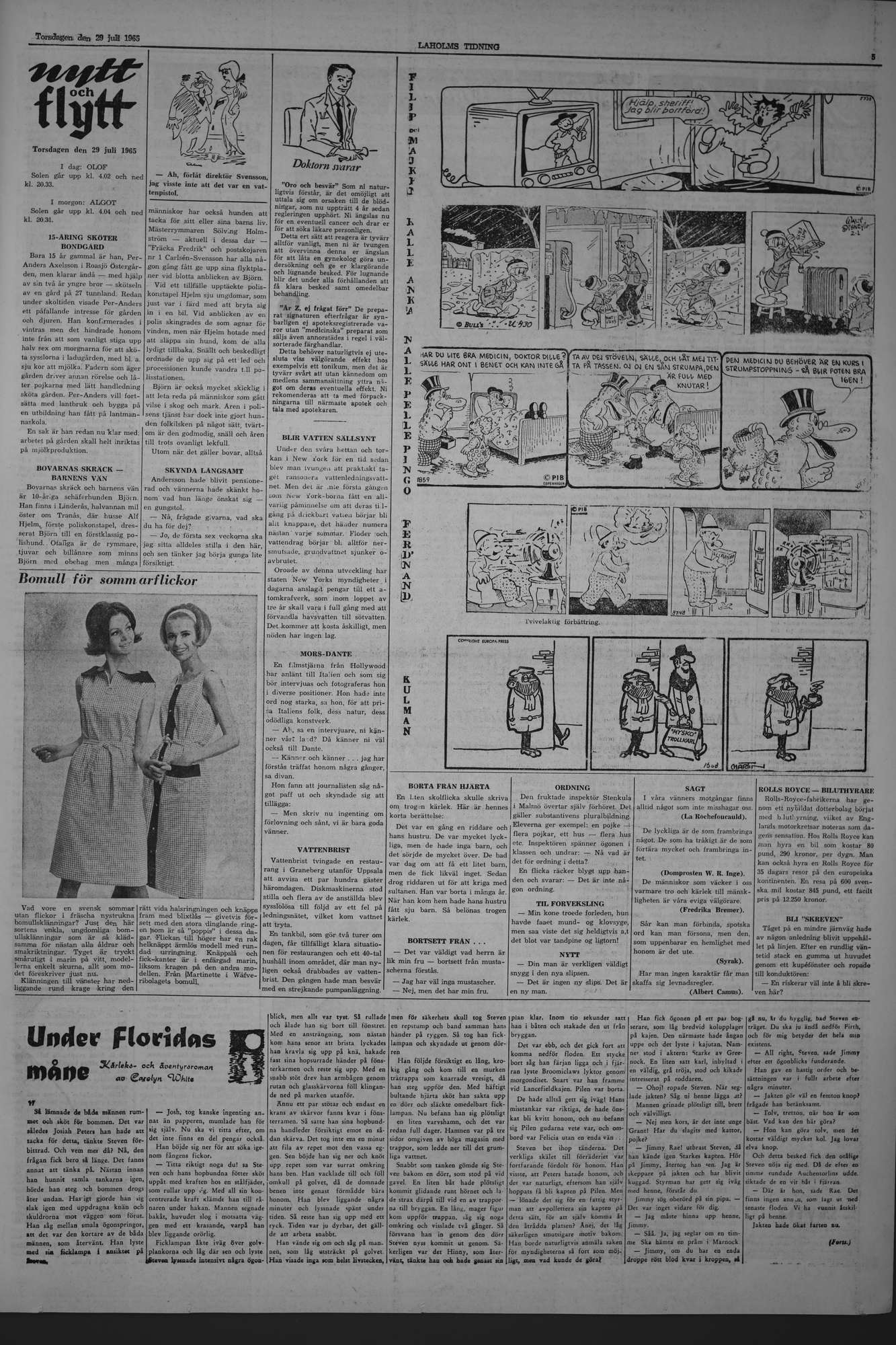 Laholms Tidning Torsdag 29 juli 1965, sida 5