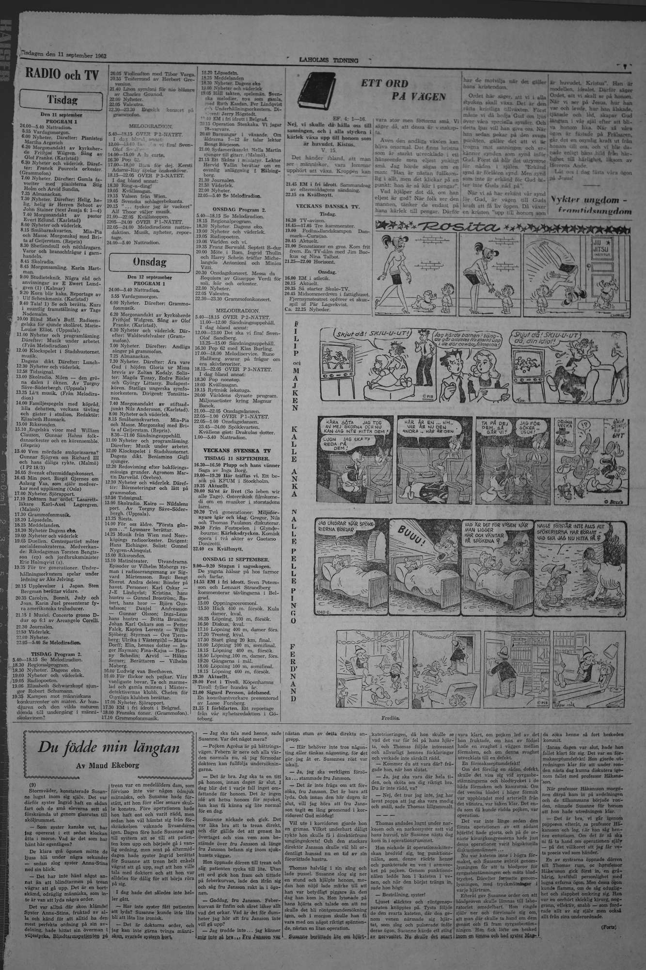 Laholms Tidning Tisdag 11 september 1962, sida 7