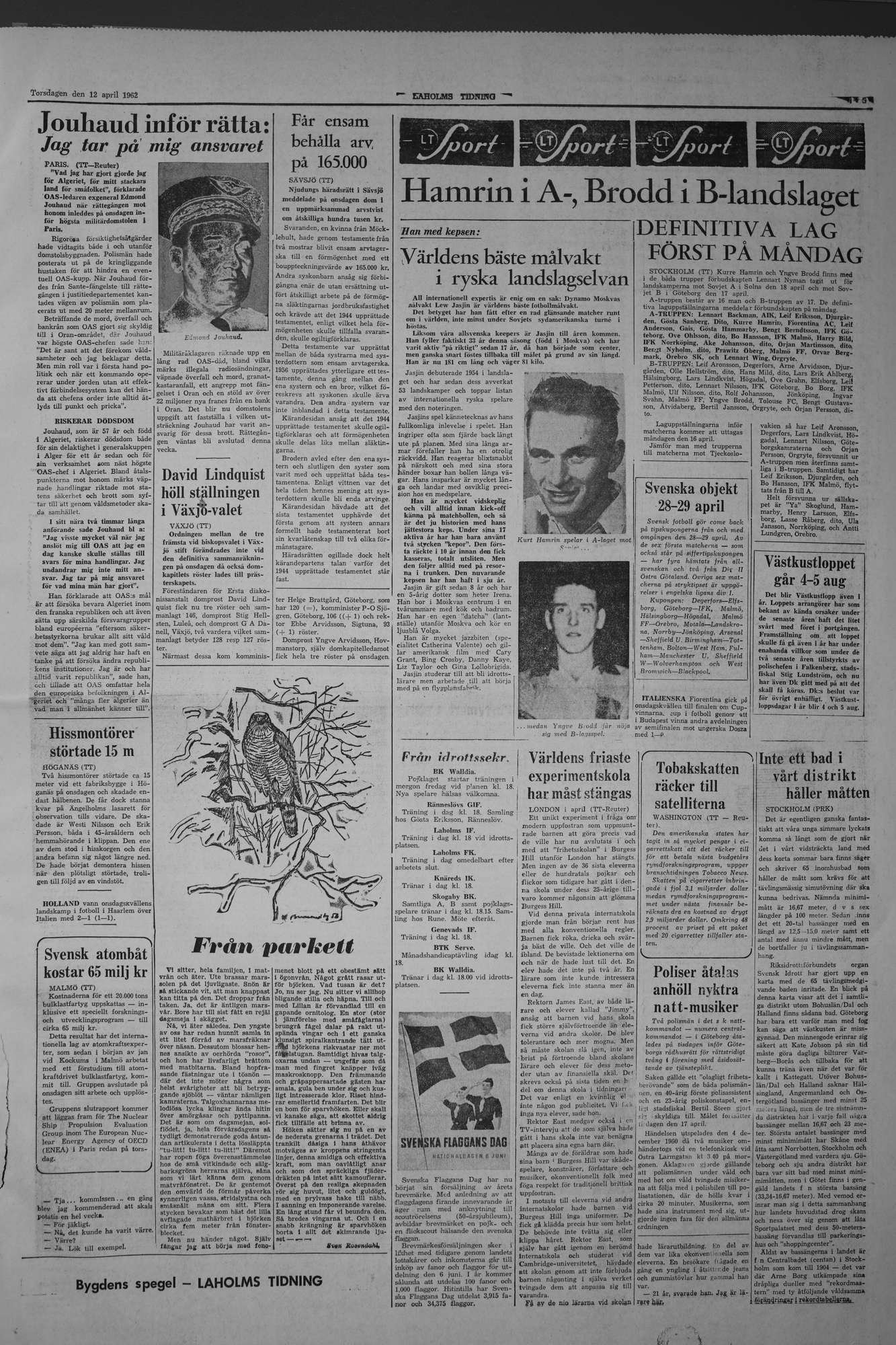 Laholms Tidning Torsdag 12 april 1962, sida 5