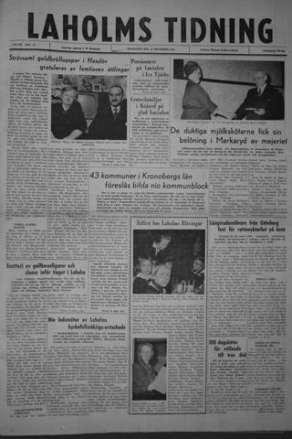 Förstasidan, Onsdag 12 december 1962