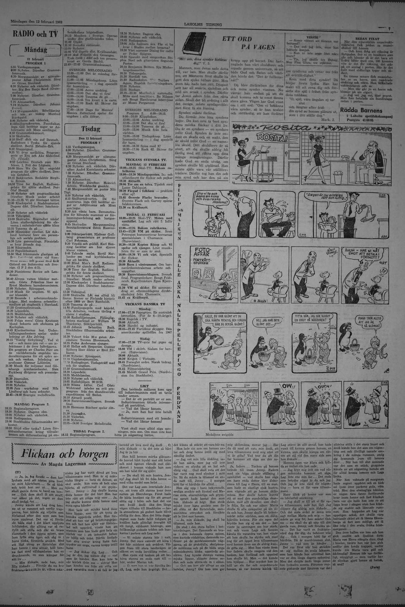 Laholms Tidning Måndag 12 februari 1962, sida 7