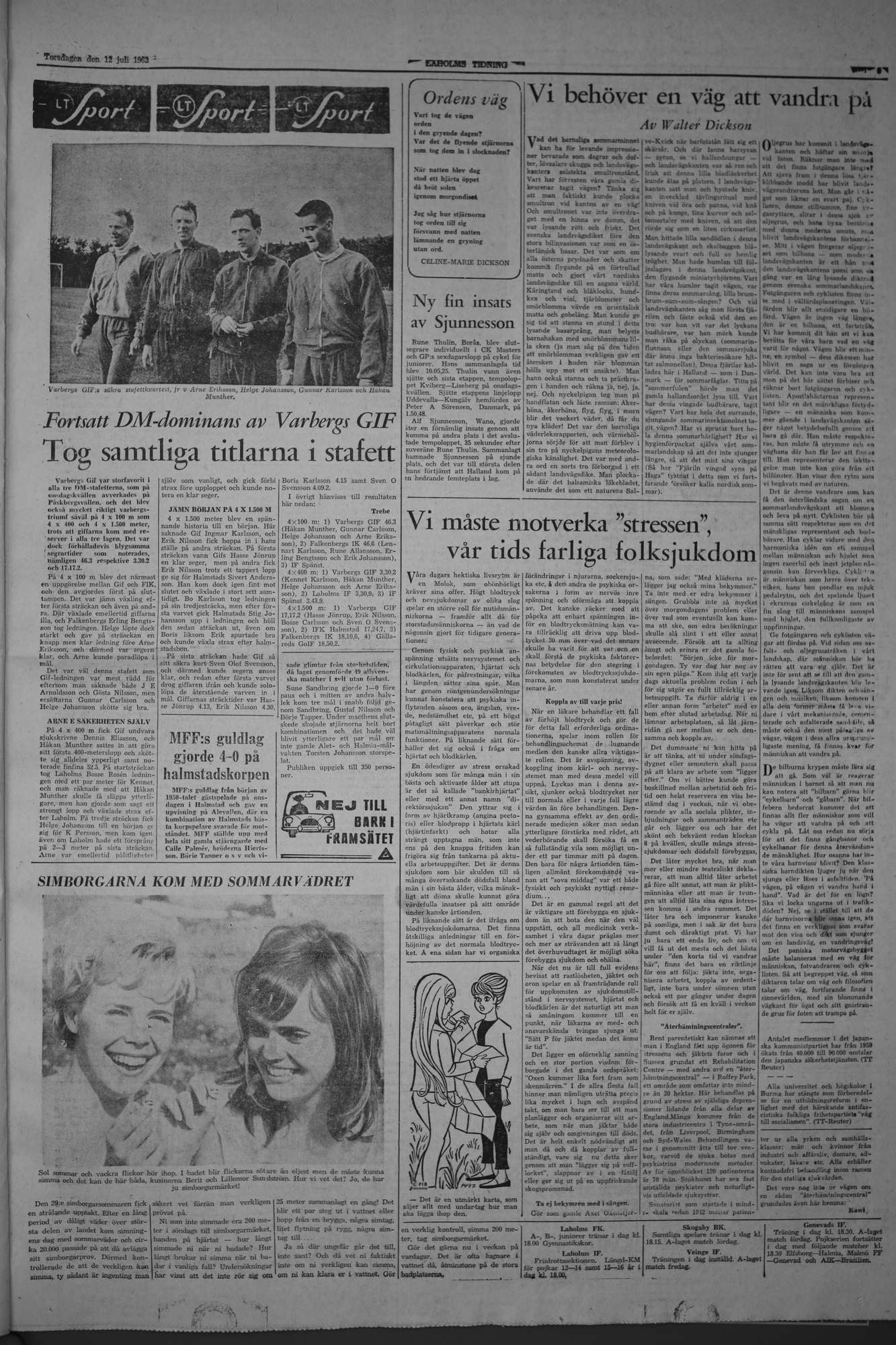 Laholms Tidning Torsdag 12 juli 1962, sida 5