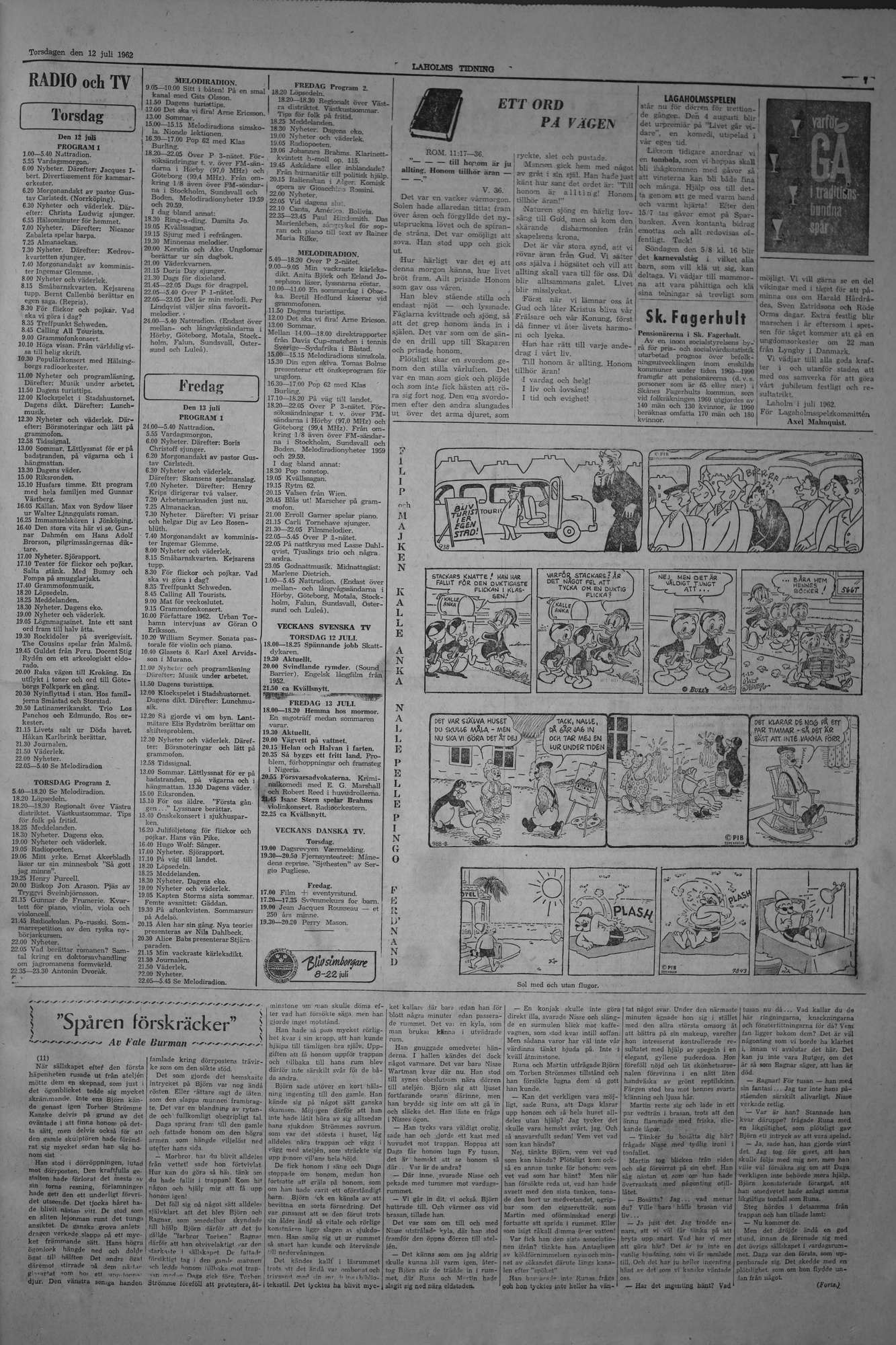 Laholms Tidning Torsdag 12 juli 1962, sida 7