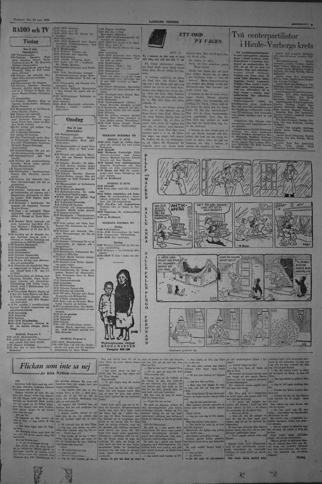 Laholms Tidning Tisdag 12 juni 1962, sida 7