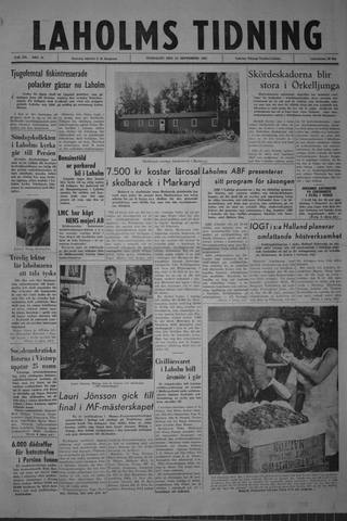 Förstasidan, Onsdag 12 september 1962